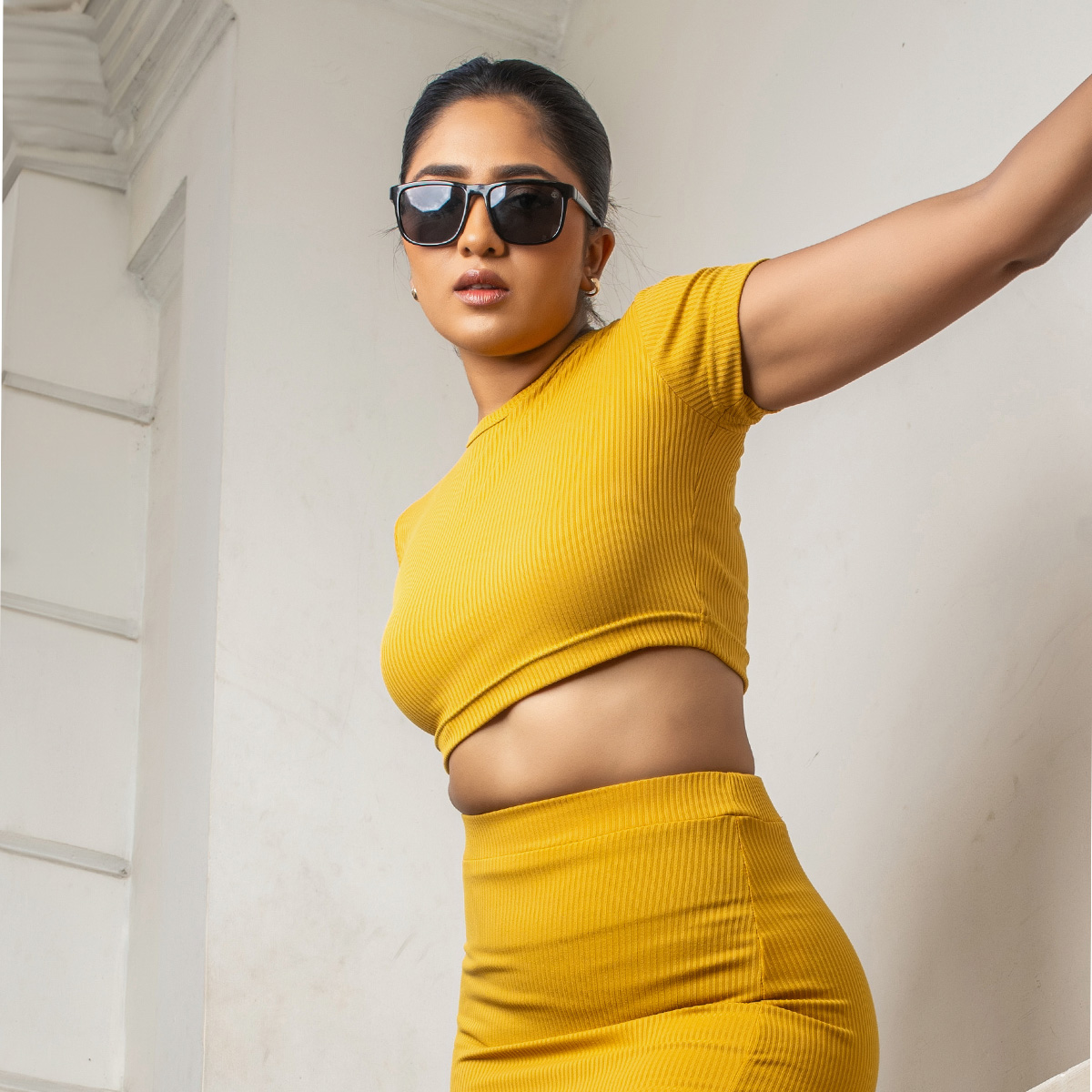 Cropped T with the Matching Midi Skirt