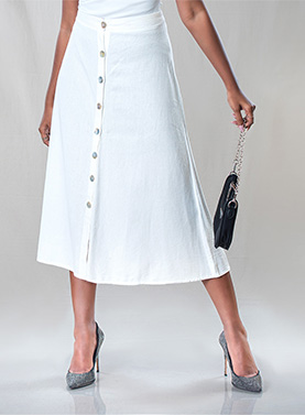 Aline Flare Linen Skirt
